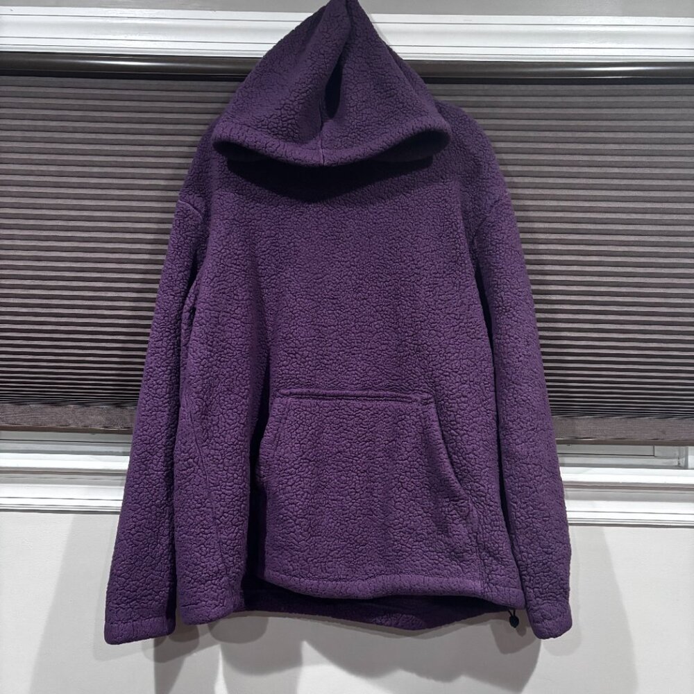 H&M Relaxed fit Unisex Fleece Pull over Hoodie SZ: L/ Purple
